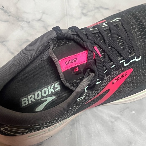 Brooks Ghost 14 Women’s Running Shoes Size 8.5 Black Pink Cushion Sneakers - Picture 11 of 12